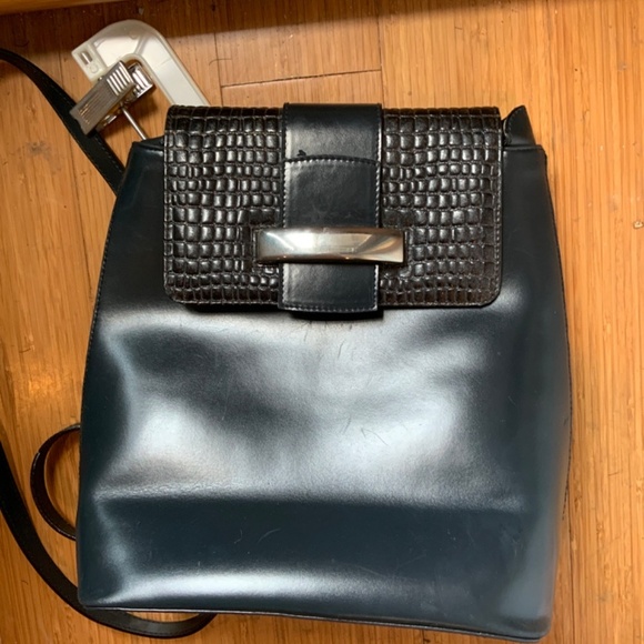 NWOT Italian signed backpack leather bag main image 11